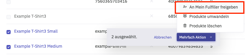 Produkt-Synchronisierung in FFN Connect