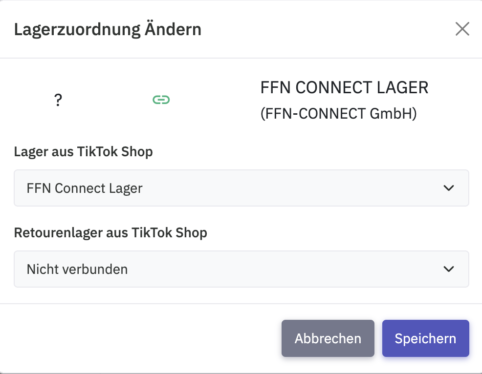 TikTok-Lager auswählen